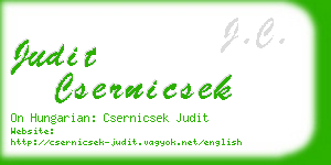 judit csernicsek business card